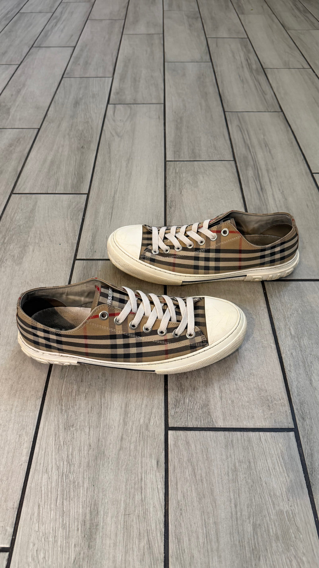 Burberry check sneakers (size 44.5EU - 11.5US)