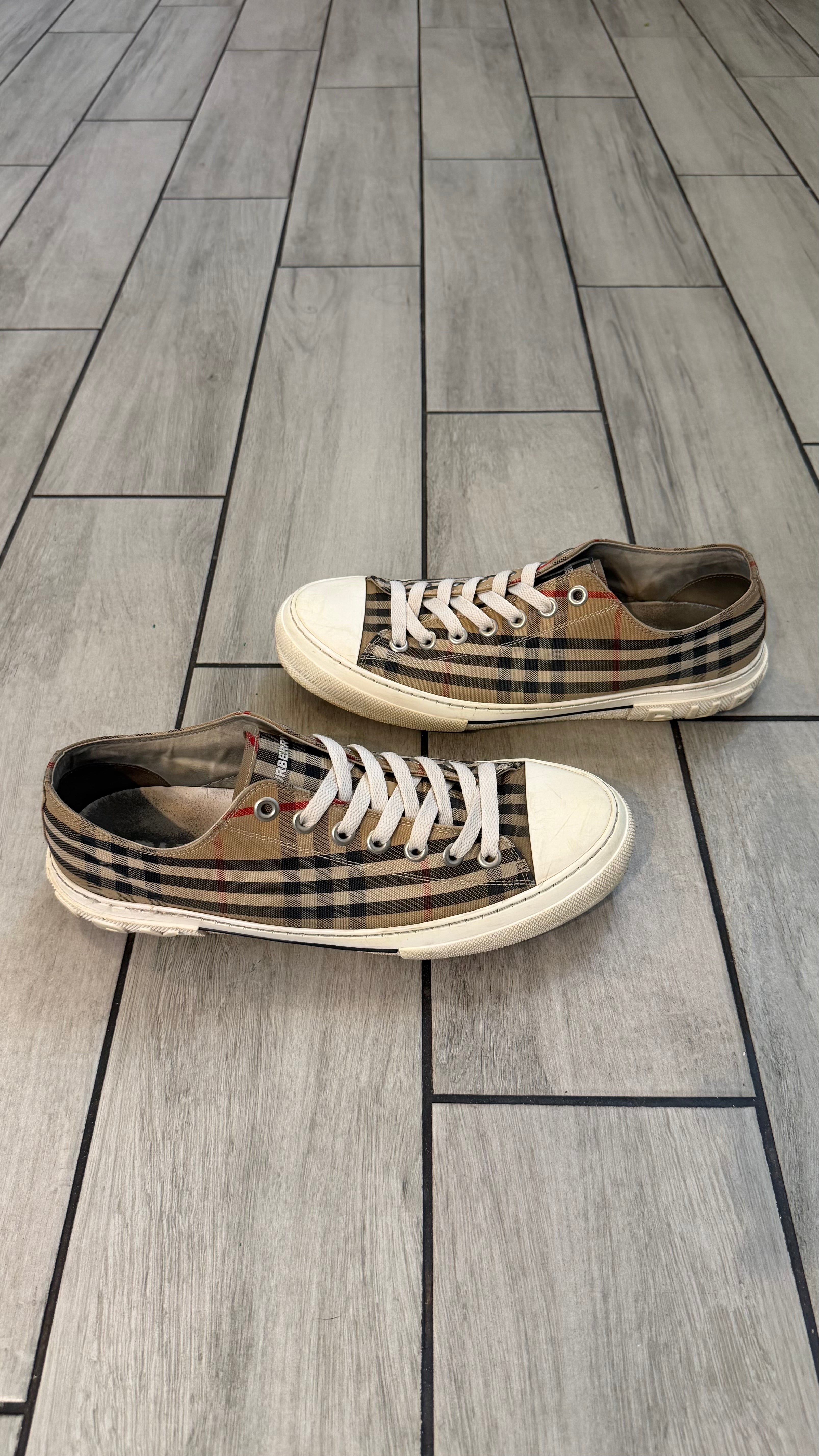 Burberry check sneakers (size 44.5EU - 11.5US)