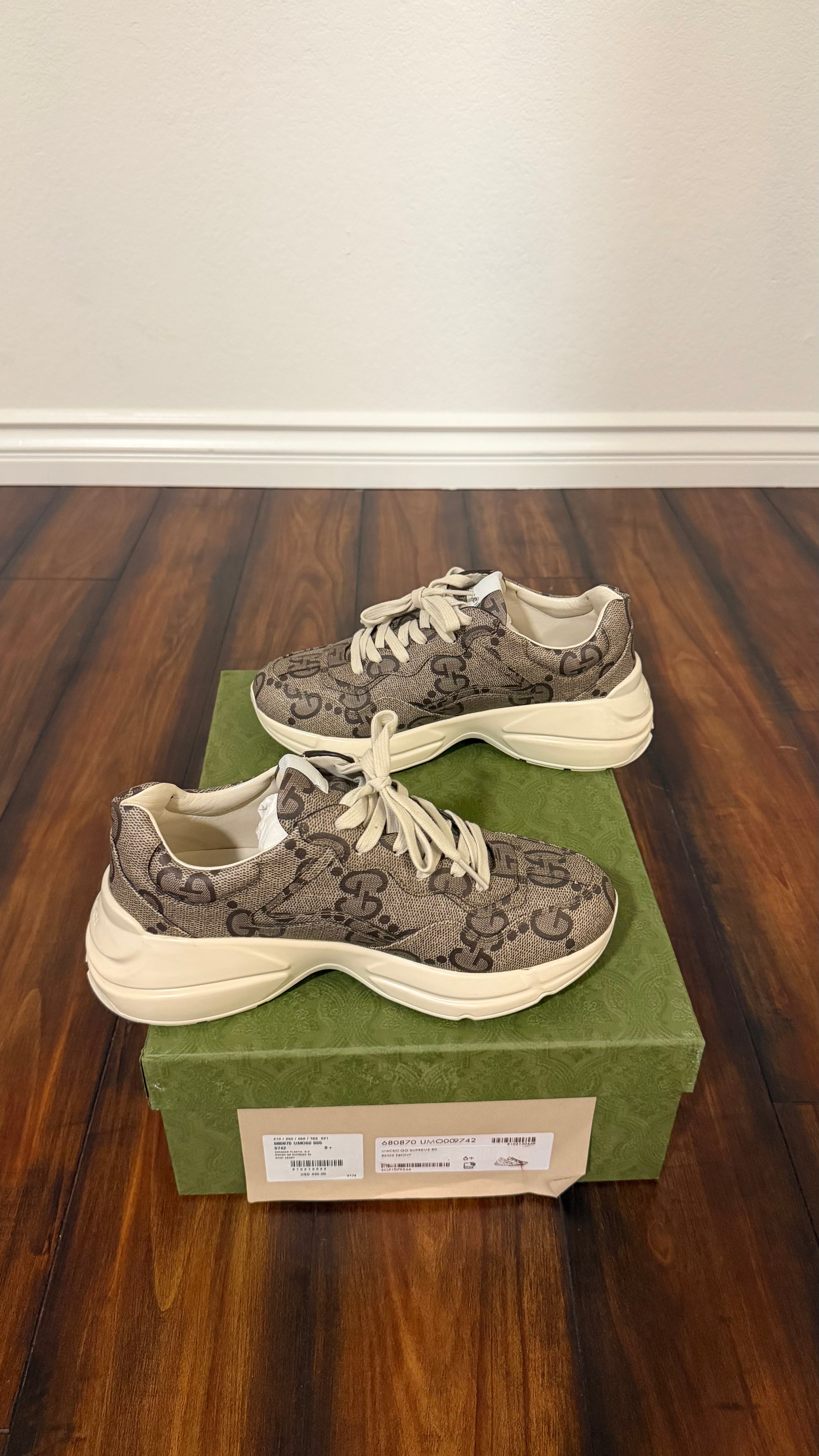 Gucci Rhyton supreme sneakers (size 6G - 7US)