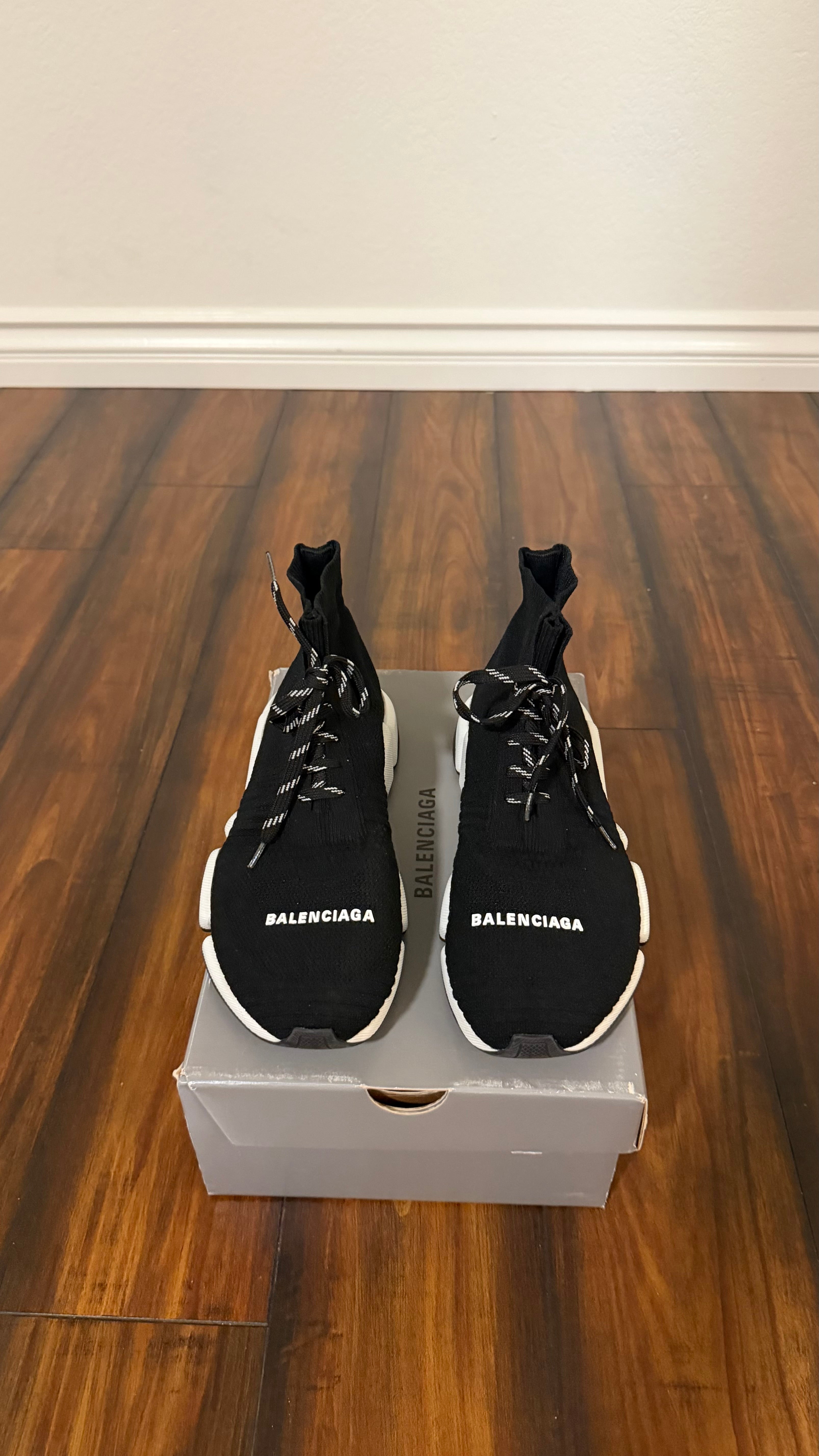 Balenciaga sock speed trainer lace up (size 40EU - 7.5/8US)
