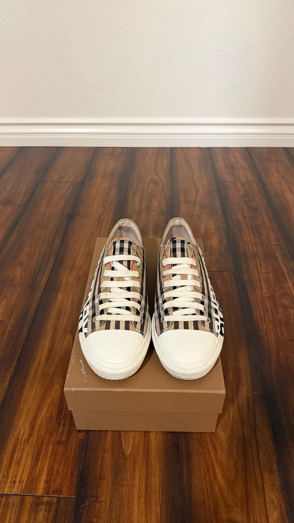 Burberry check sneakers (size 43EU - 10US)