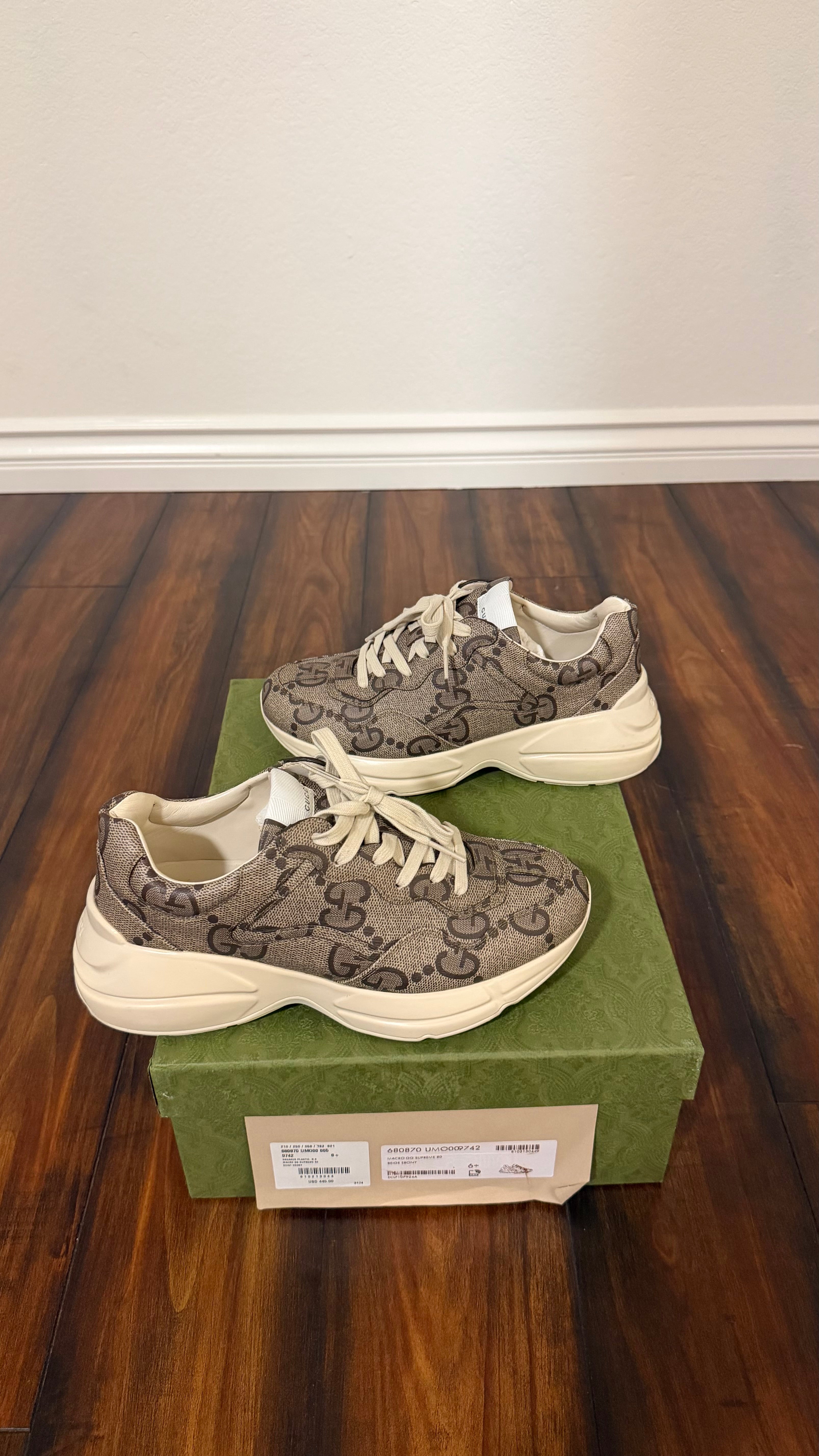 Gucci Rhyton supreme sneakers (size 6G - 7US)