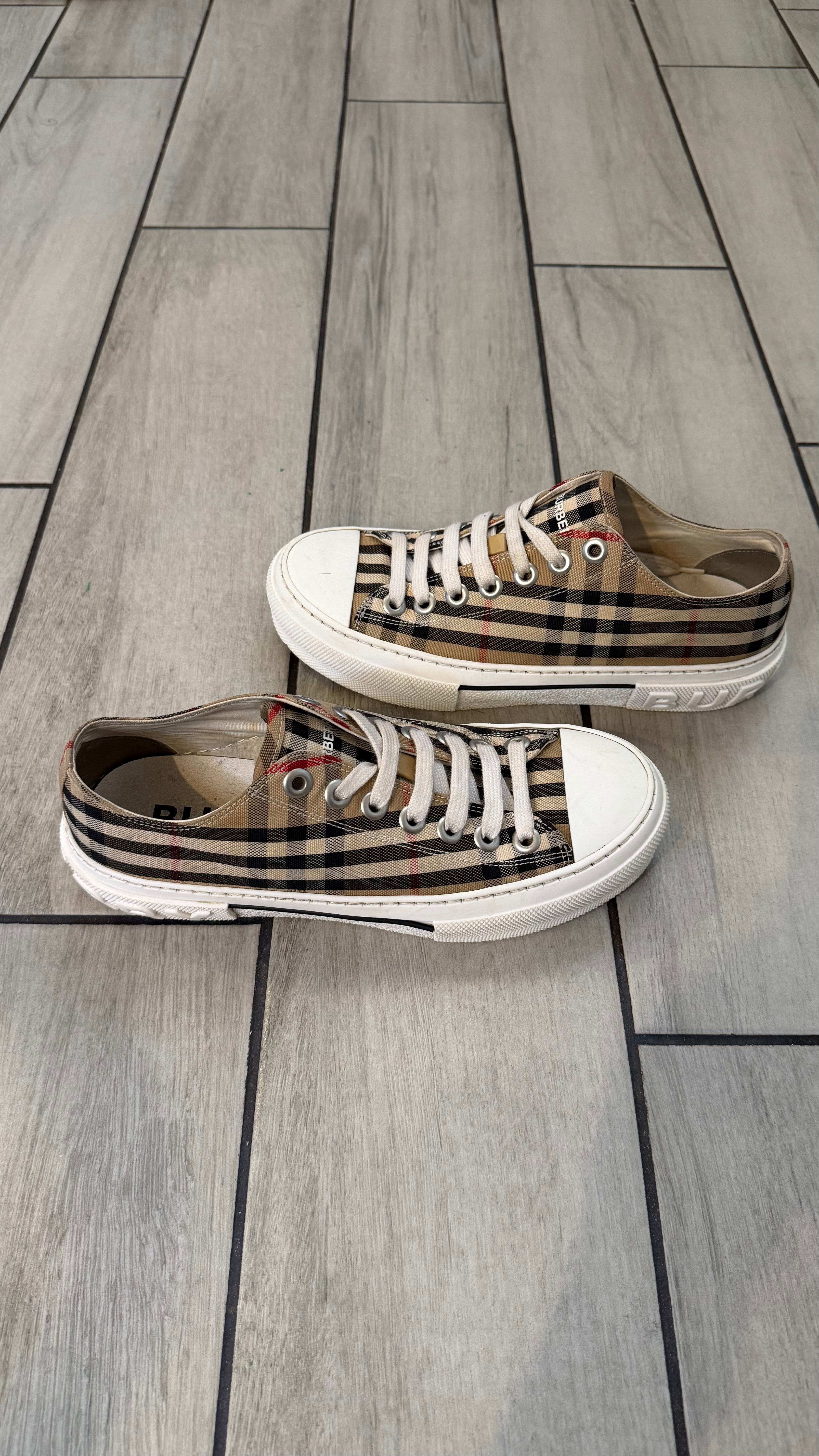 Burberry check sneakers (size 38EU - 8W - 6.5youth)