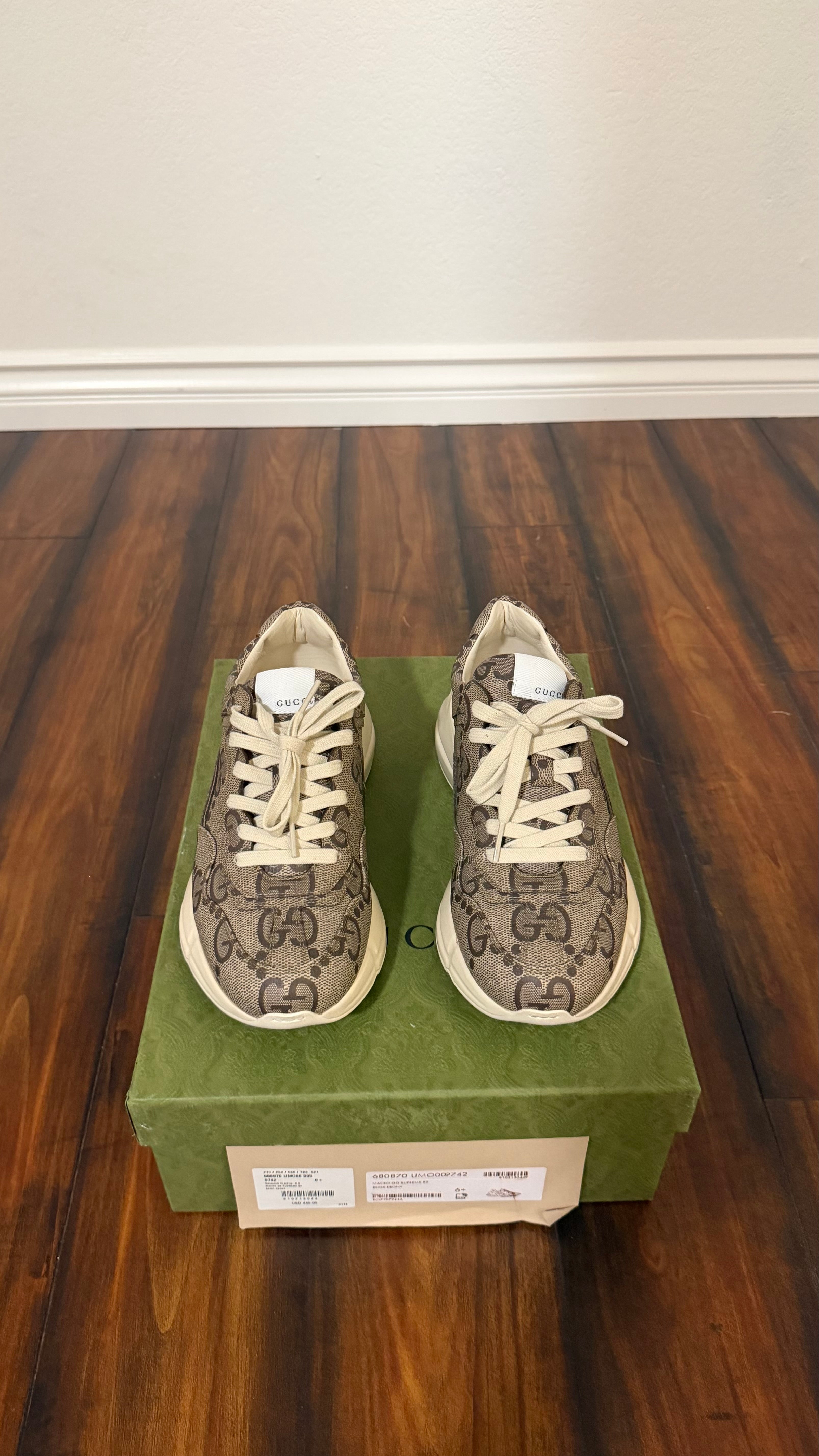 Gucci Rhyton supreme sneakers (size 6G - 7US)