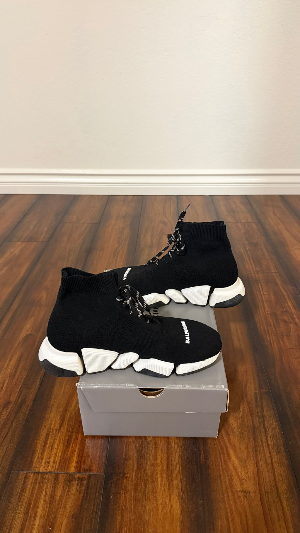 Balenciaga sock speed trainer lace up (size 40EU - 7.5/8US)