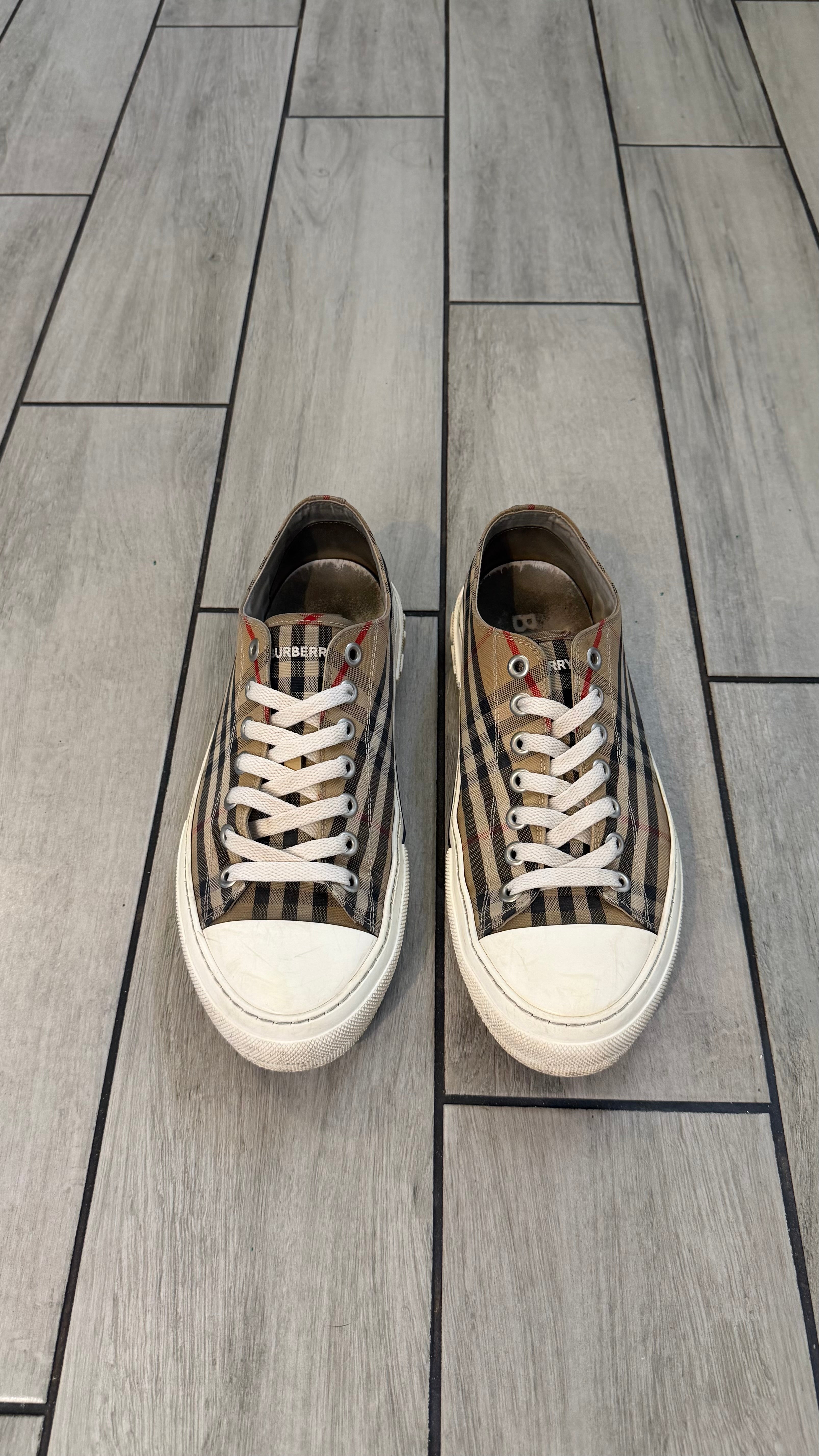 Burberry check sneakers (size 44.5EU - 11.5US)