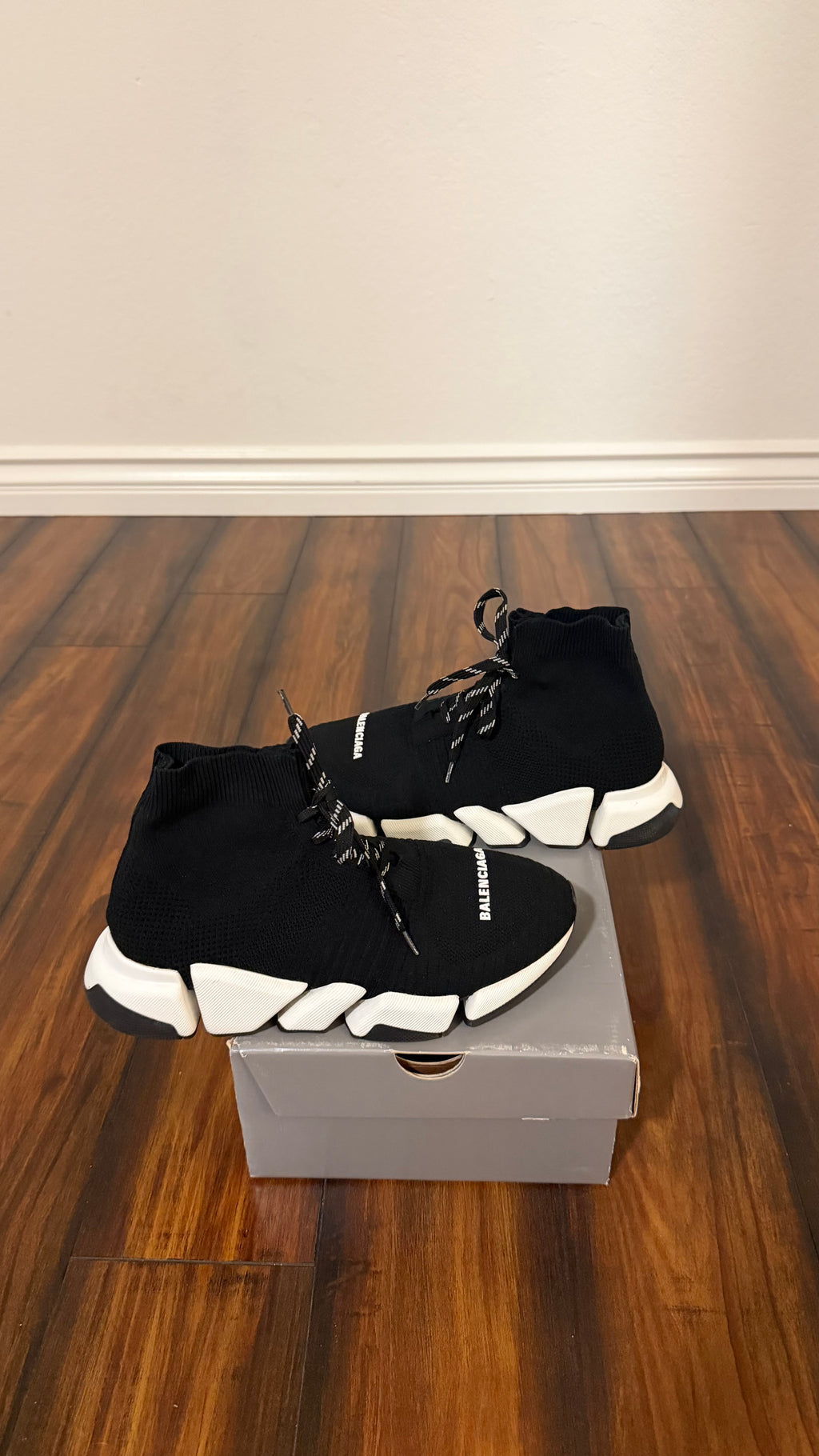 Balenciaga sock speed trainer lace up (size 40EU - 7.5/8US)